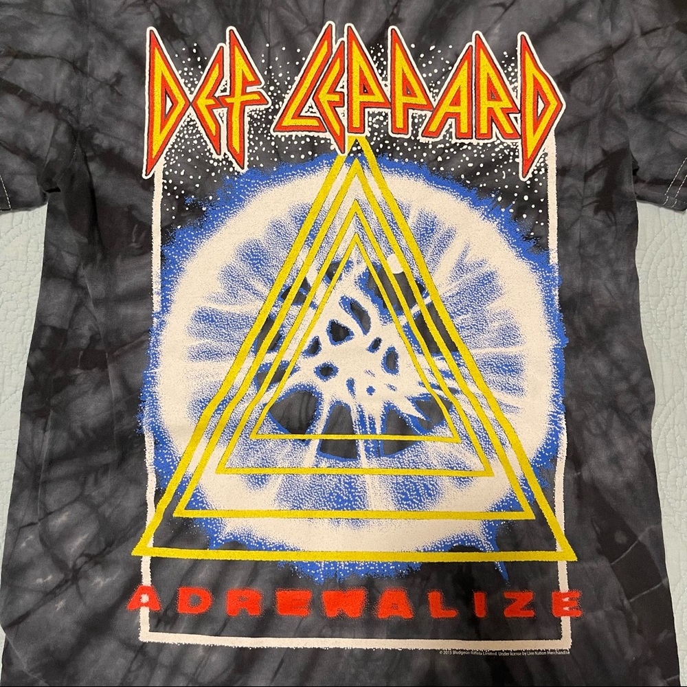 Def Leppard Adrenalize Gray Tie-Dye T-Shirt (New without Tags) Size S